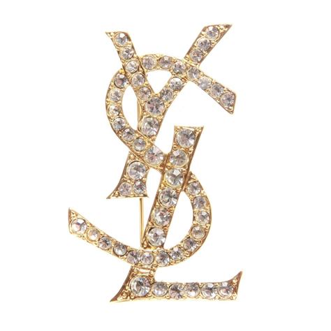 ysl monogram brooch|YSL inspired brooch.